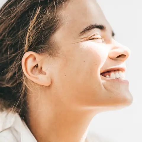 Lady smiling