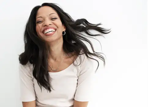 Omazing woman smiling