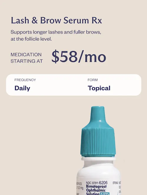 Lash & Brow Serum Rx Comparison Card 