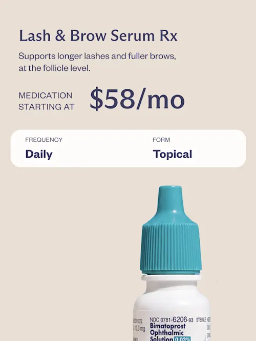 Lash & Brow Serum Rx Comparison Card