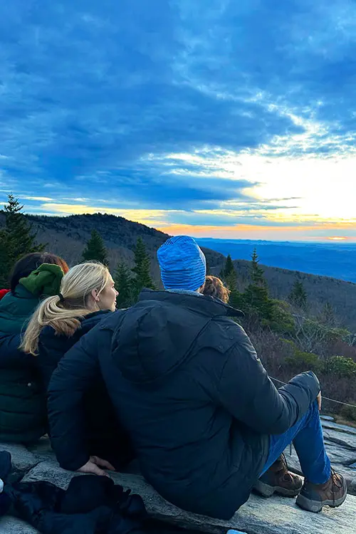 Drake Buxton watching the sunset.