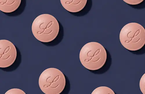 Foundayo Pill on Alloy Blue Background