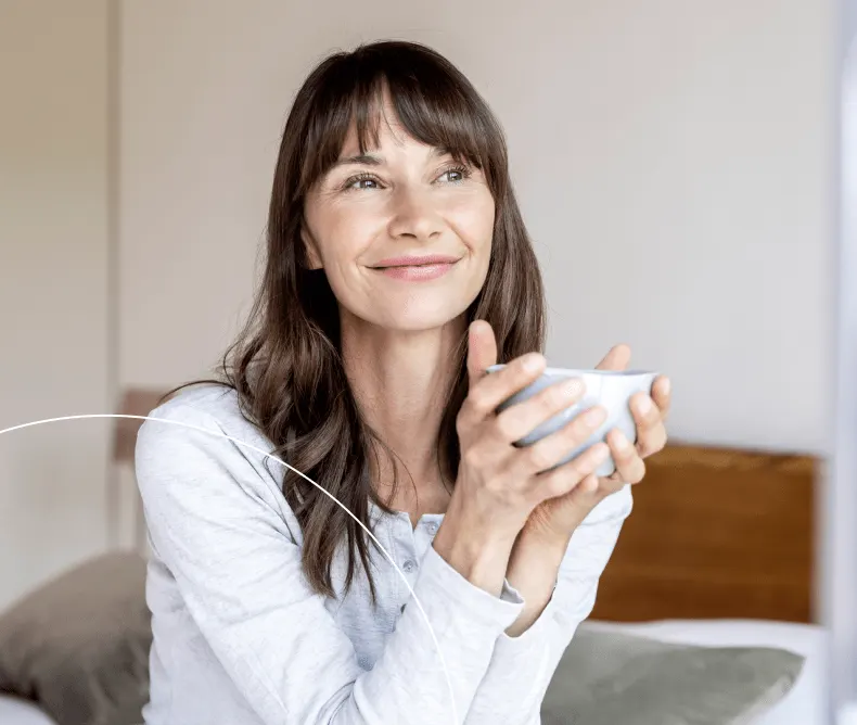 Woman drinking coffee