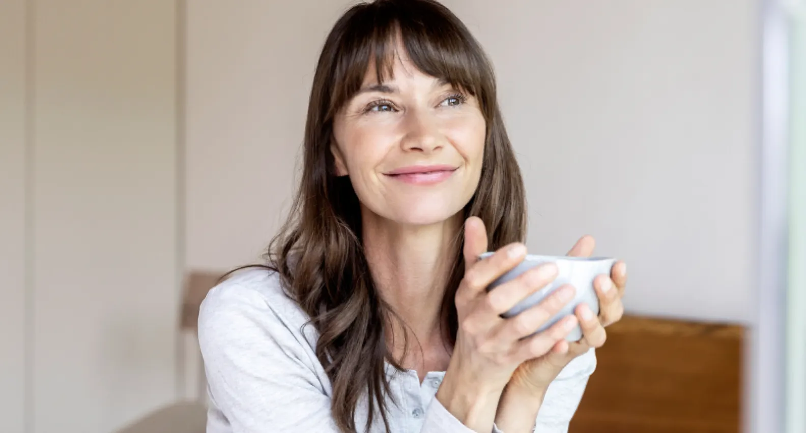 Woman drinking coffee
