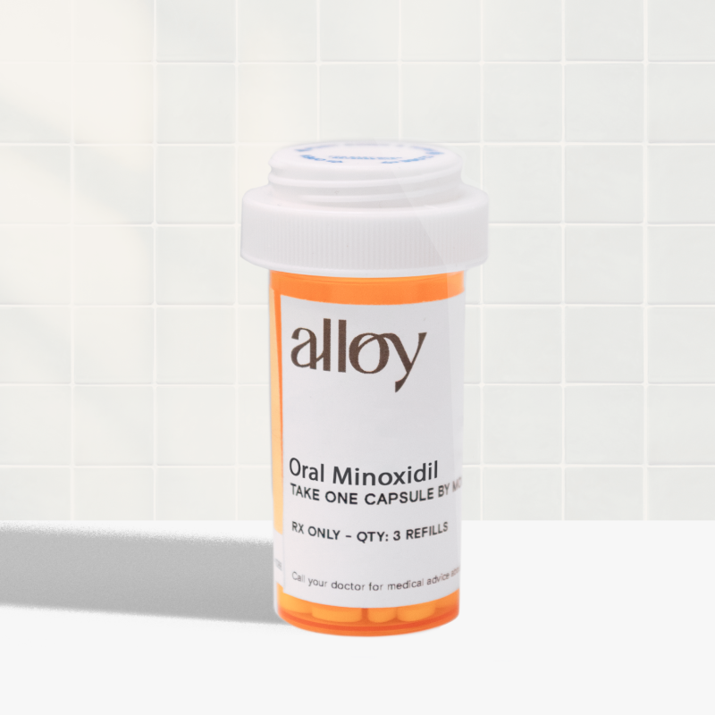 Minoxidil product on tile