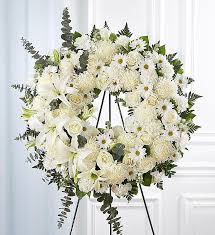 Buddhist Funeral Rites In Singapore - A White Funeral Wreath