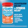 PEPCID® Gummies showcasing heartburn relief and stress support benefits, an ideal dietary supplement