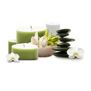 Spa Candles and Rocks