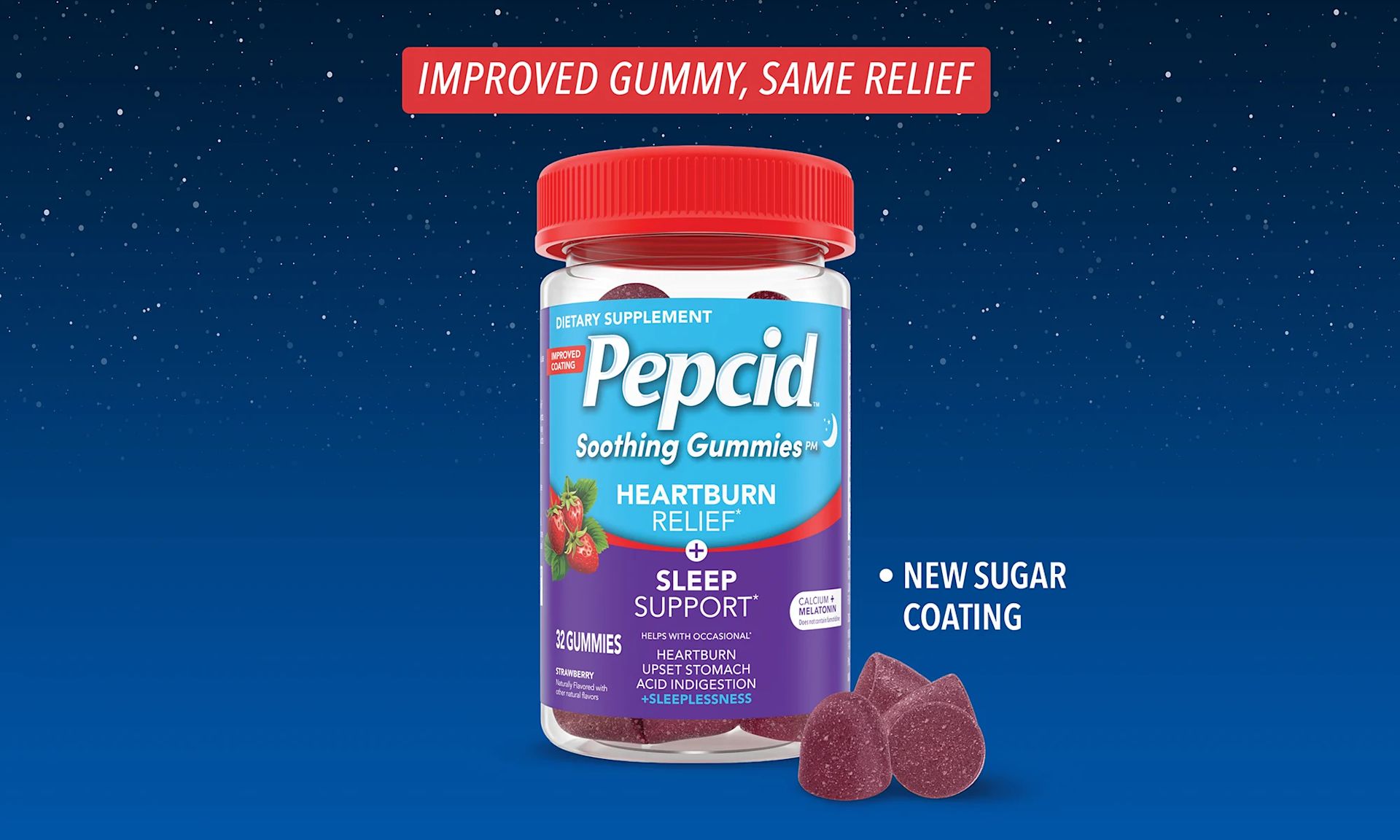 PEPCID™ Soothing Gummies, Heartburn Relief* + Sleep Support*