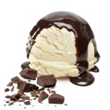 vanilla ice cream with chocolate and hot fudge