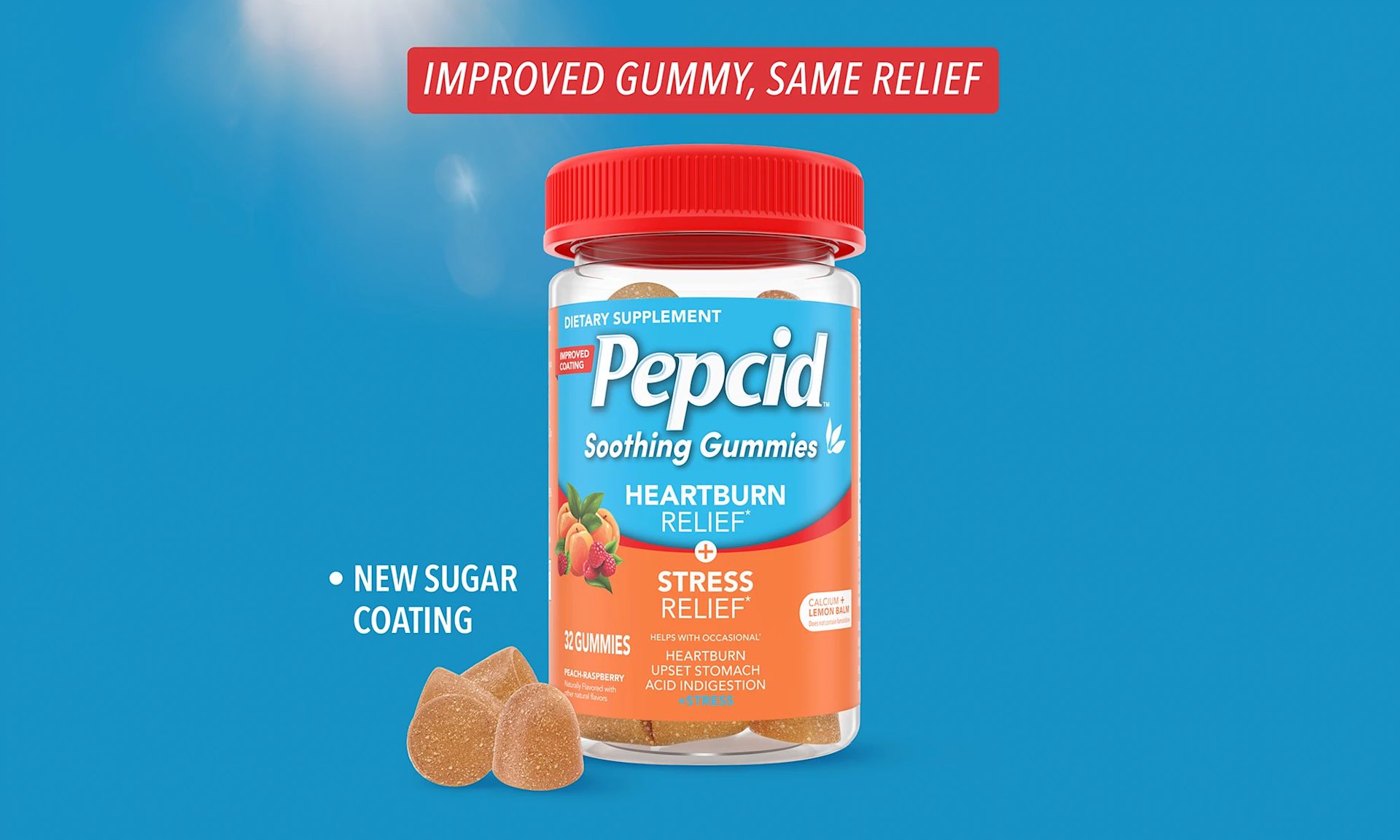 PEPCID™ Soothing Gummies, Heartburn Relief* + Stress Relief*