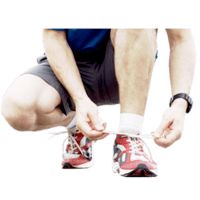 Man tying Running Shoes