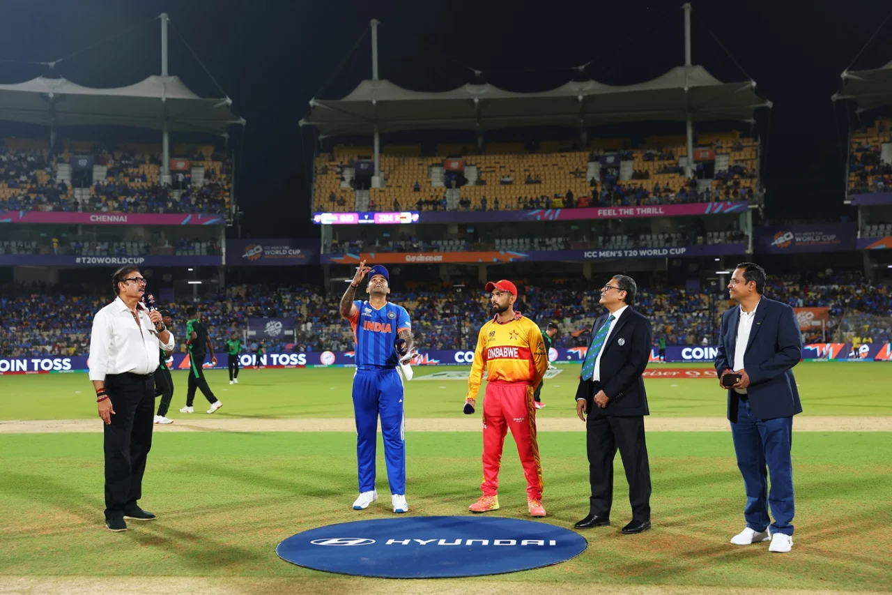 India vs Zimbabwe Super 8 Thriller: IND Hold Nerve After Zimbabwe’s Bold Toss Call at Chepauk!