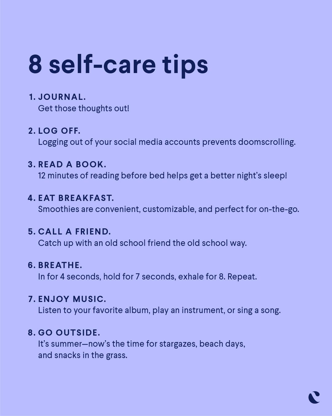 Eight self care tips to try this summer