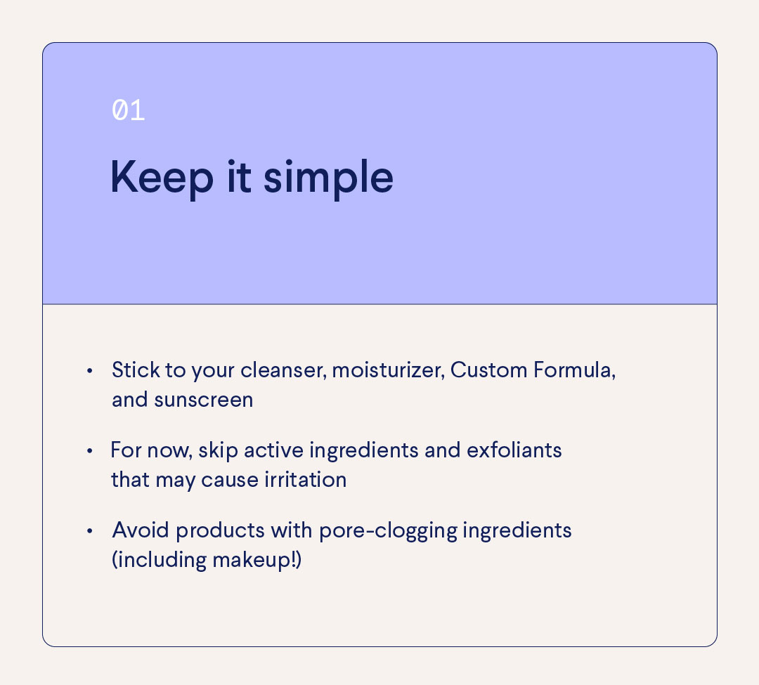 Curology Skincare Journey Tip: Keep It Simple