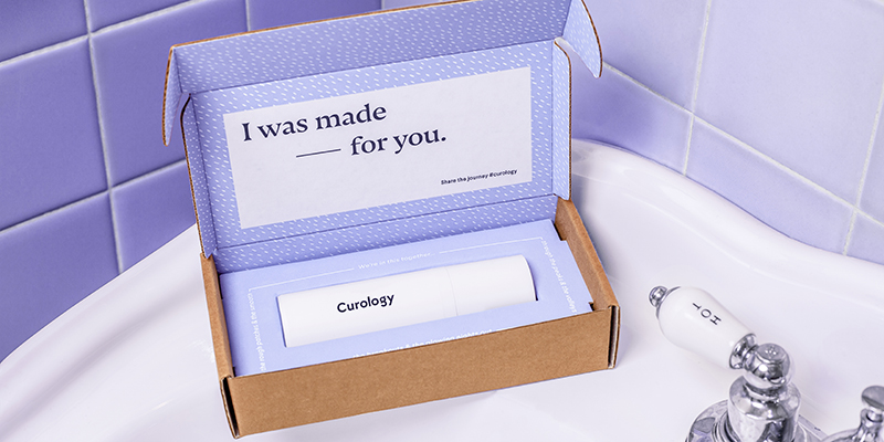 Custom Curology skincare product in box
