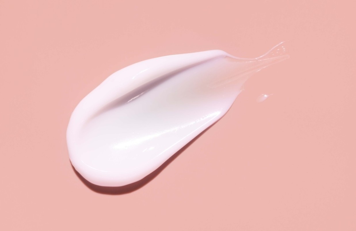 White Cream Smudge Swatch Textured Coral Nude Pink Orange Colored Background