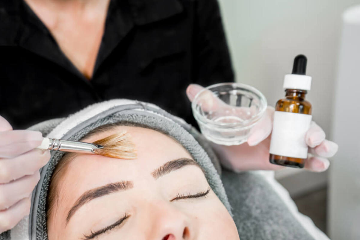 Woman Getting Chemical Peel
