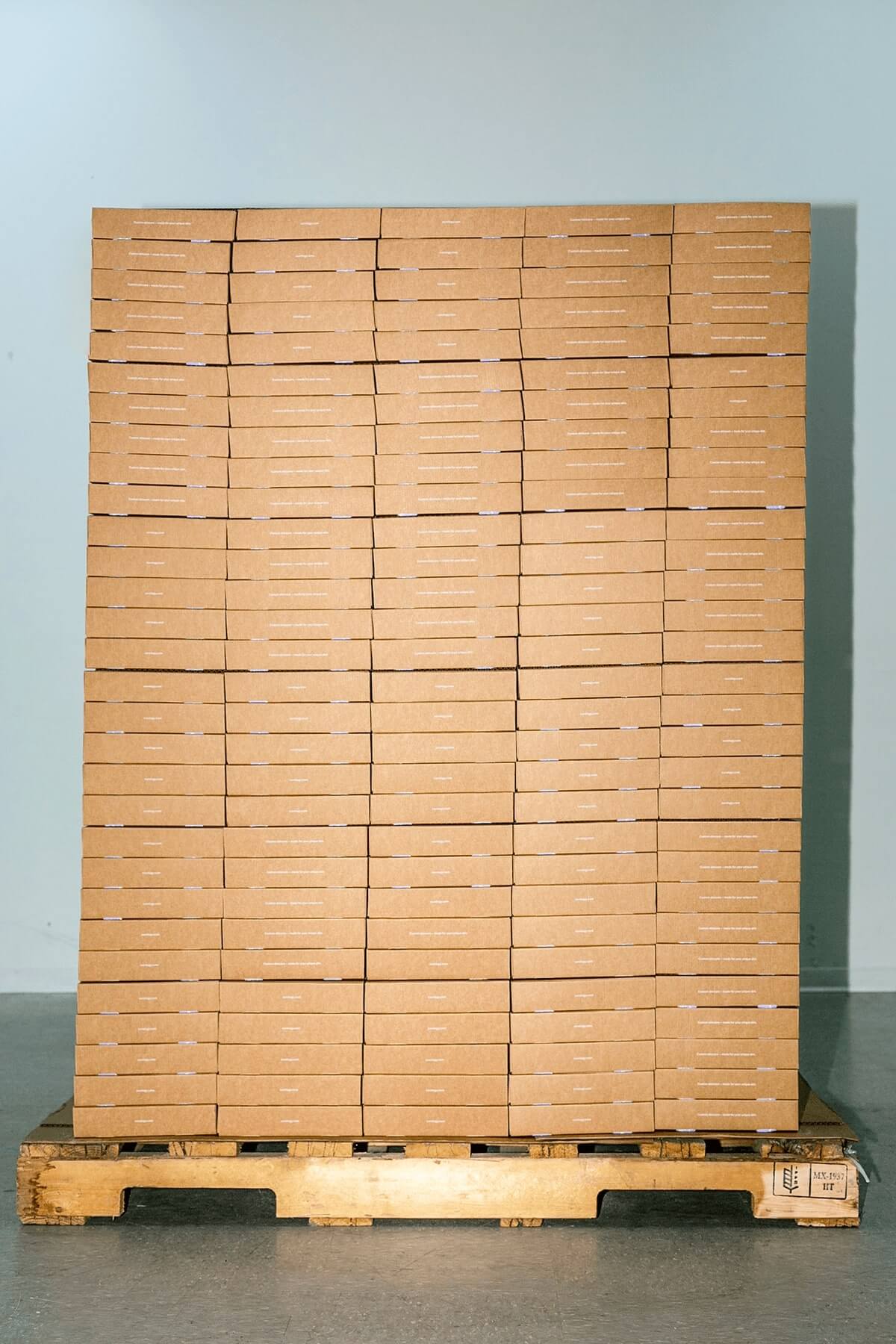 Curology boxes stacked up