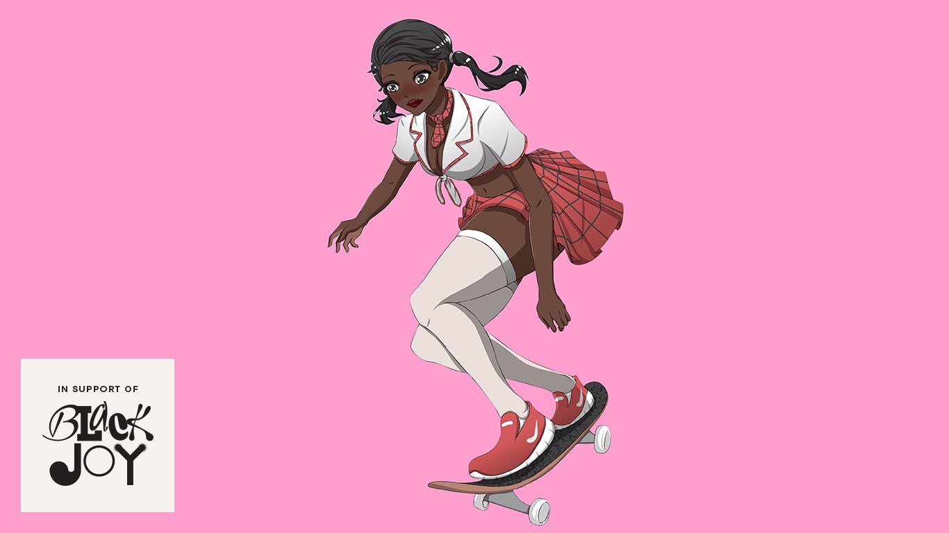 Woman skating (In Support of Black Joy)