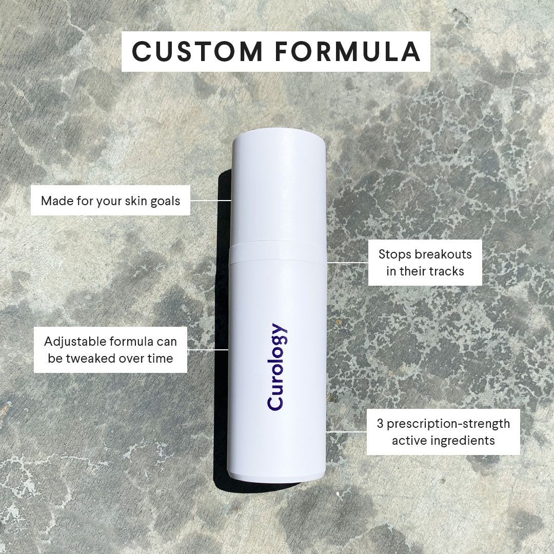 Curology Custom Formula Product Benefits Infographic