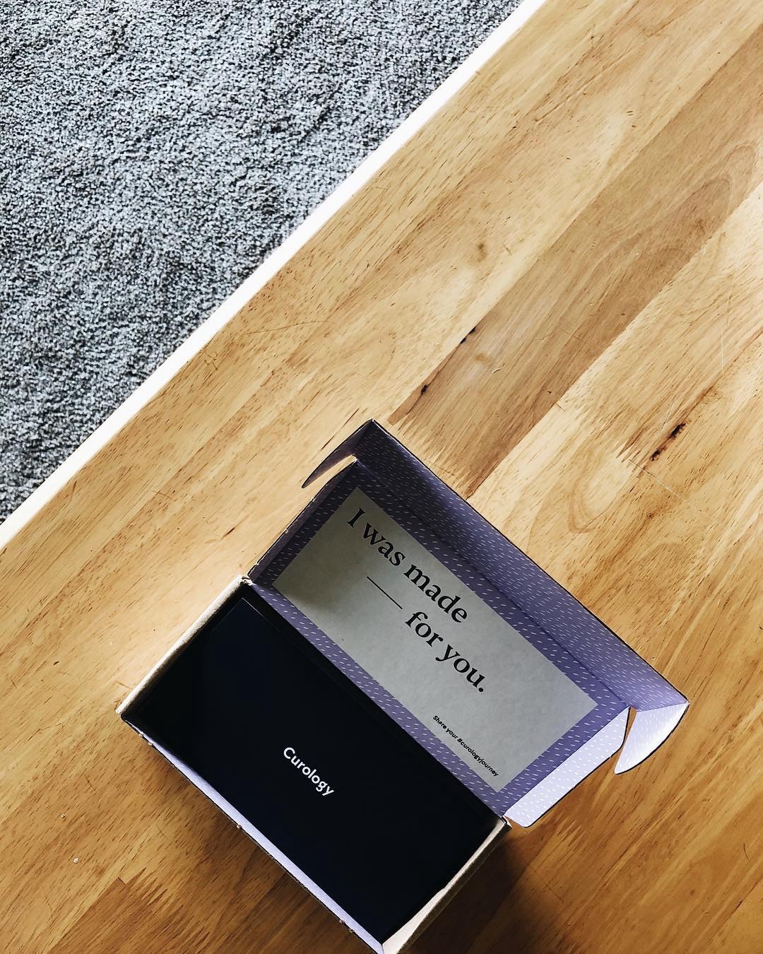 I was made for you Curology box PC: @anthonyspiveyy on Instagram