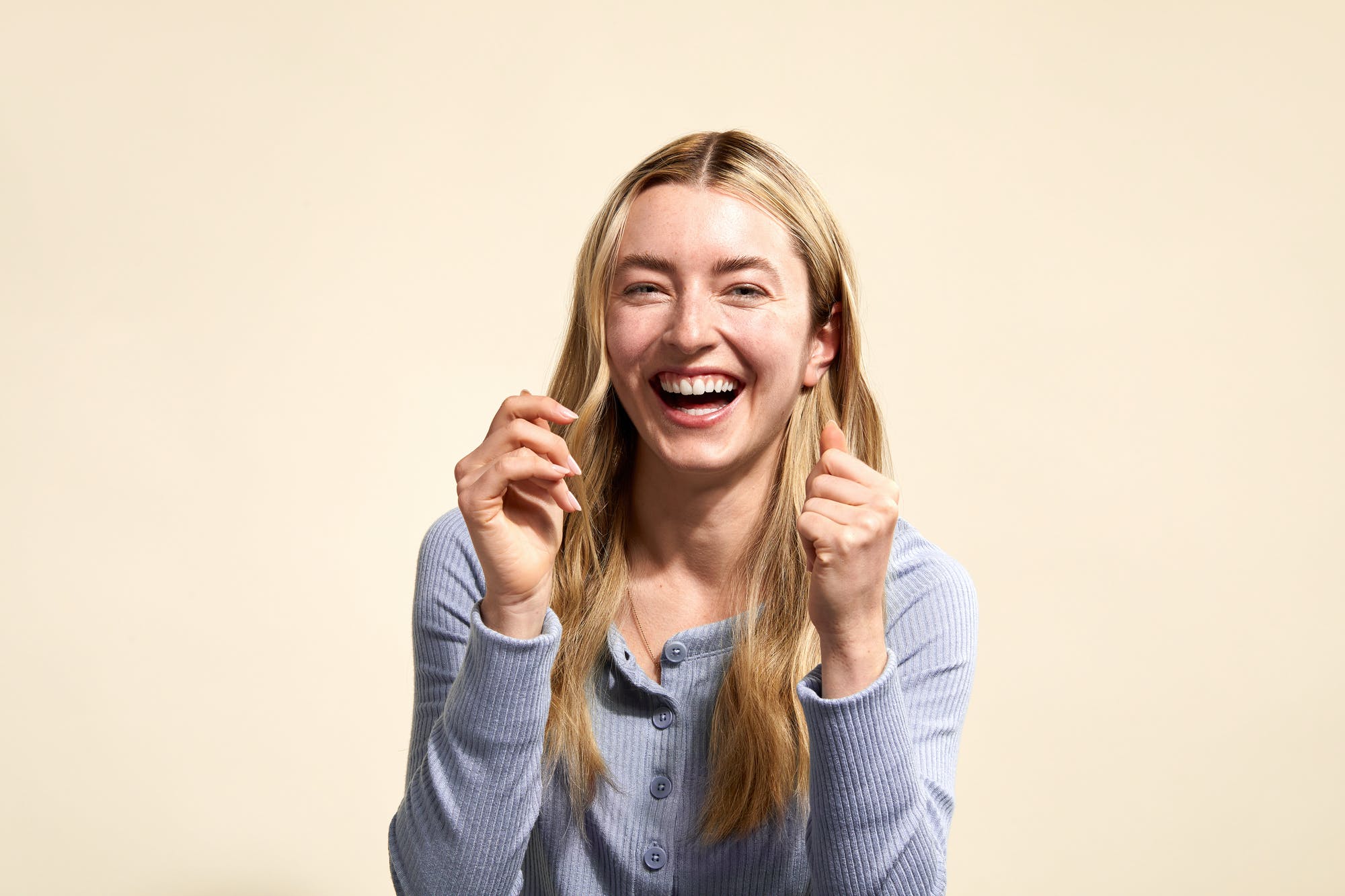 Happy cheerful young woman