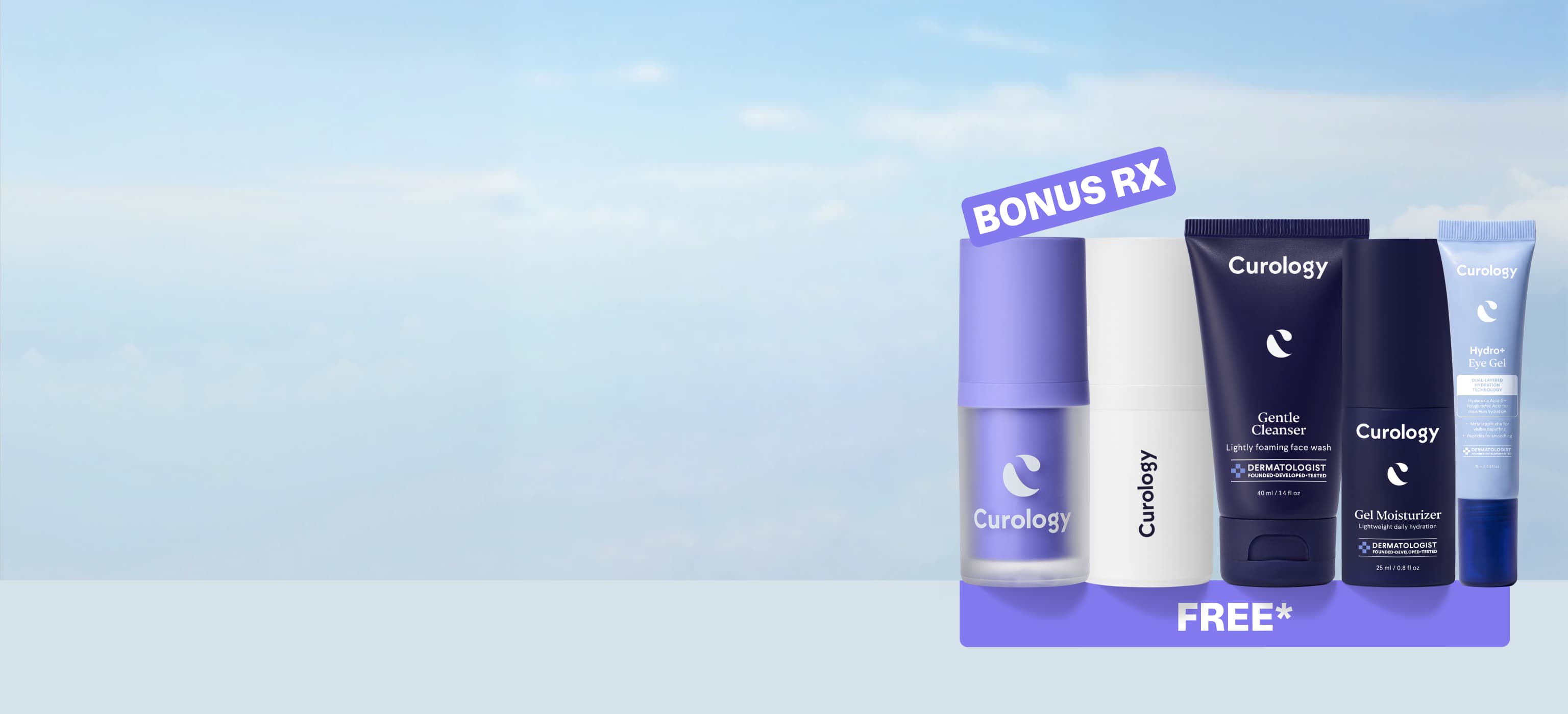 Curology personalized skincare routine - free for 30 days - desktop