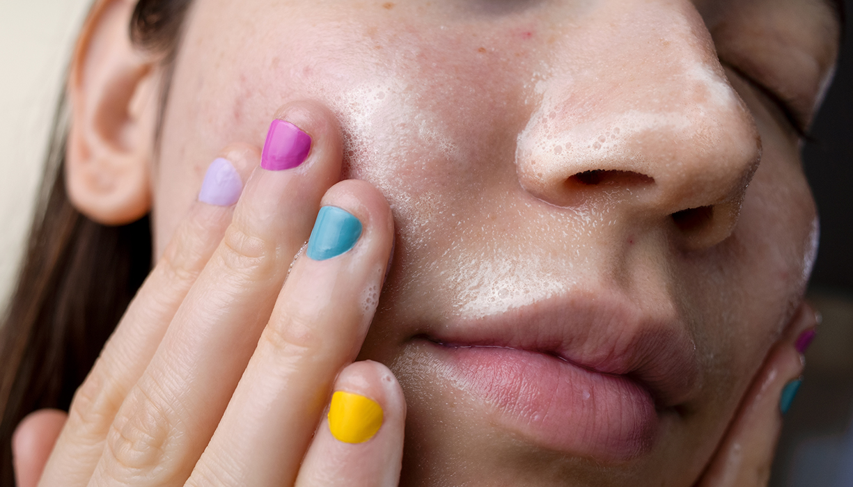 Woman Cleansing Skin Cleanser