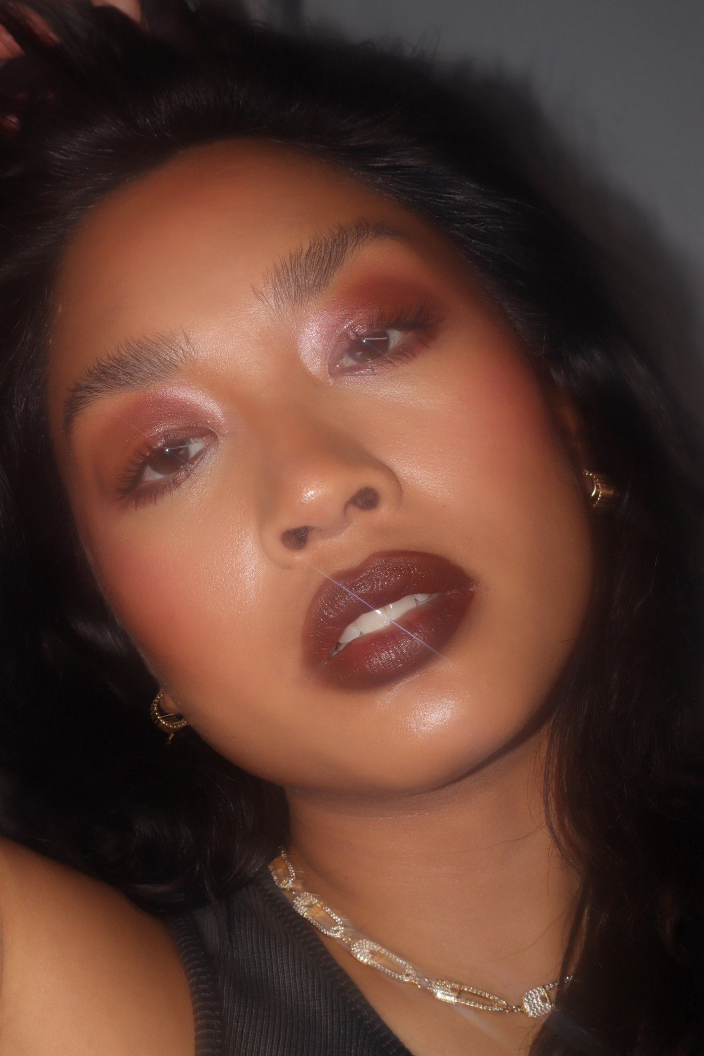 Woman tilting her head