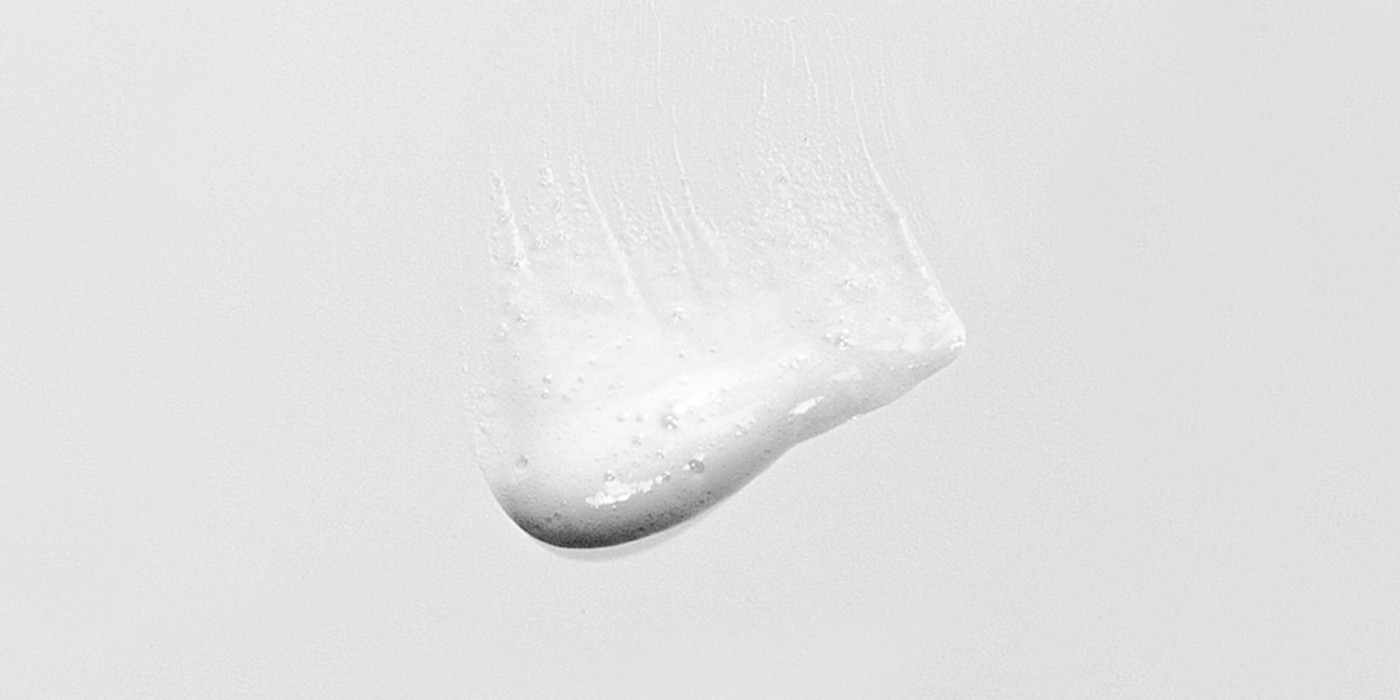Skincare foam or cream with bubbles