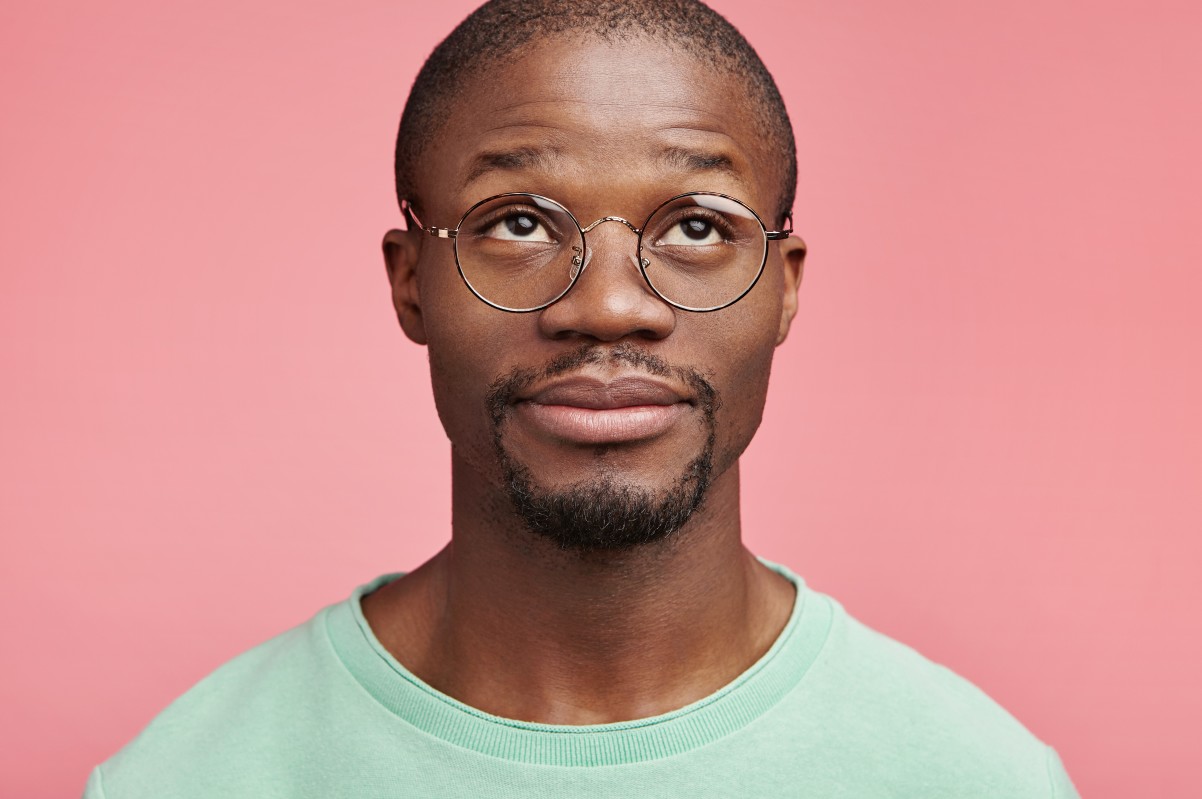 Clear skin between eyebrows