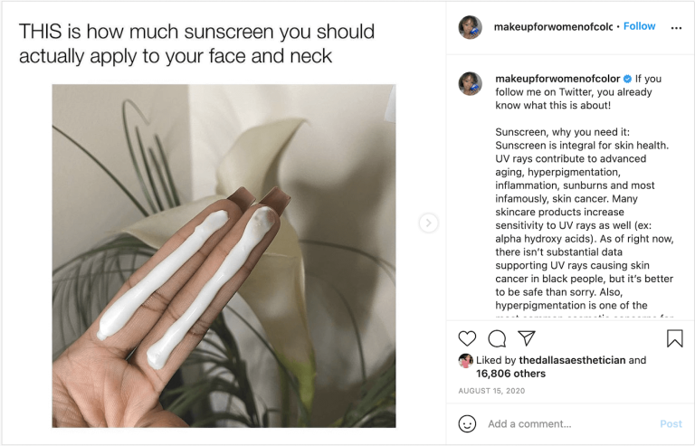 Two finger rule cream from Instagram