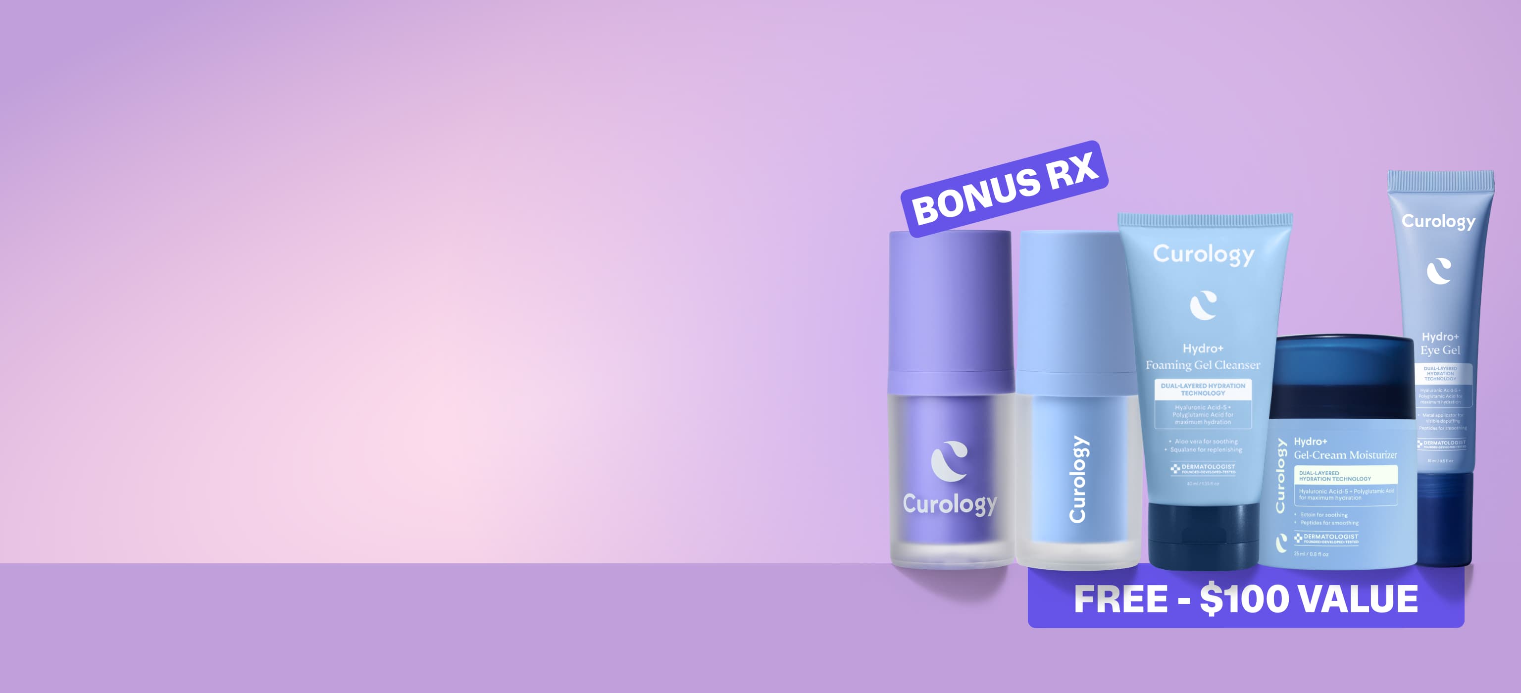 Curology personalized routine with HydroTret Rx - free for 30 days - desktop