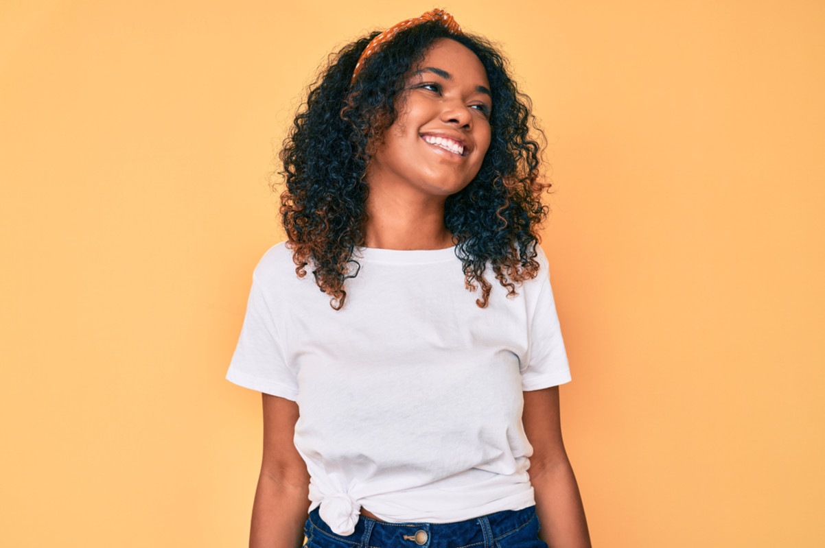 young woman with casual outfit