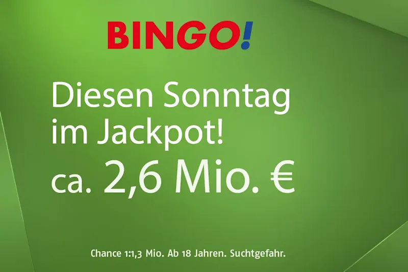 BIN<em>GO!</em>-Jackpot 2,6 Mio.