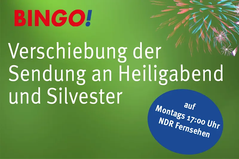 Teaser verschobene Fernsehsendung Heiligabend und Silvester