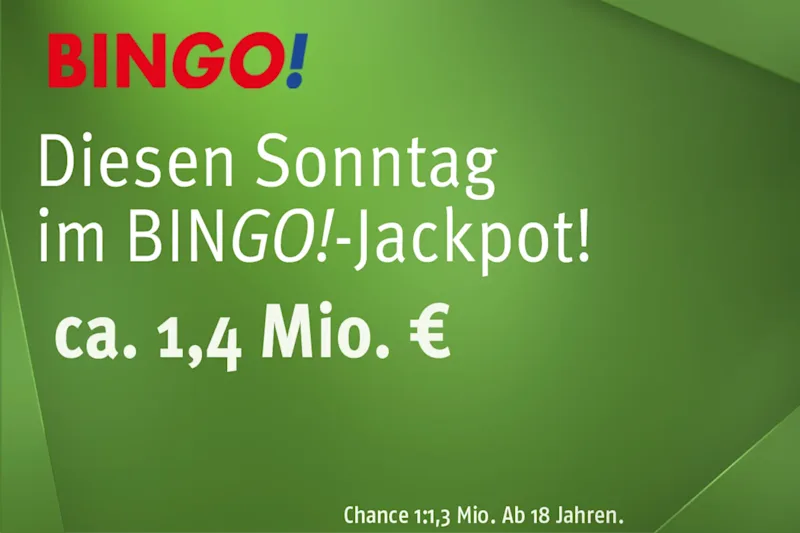 BIN<em>GO!</em>-Jackpot ca. 1,4 Mio. €