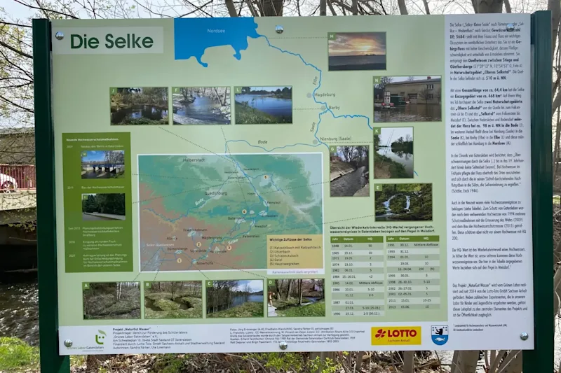 Schautafel ‚‚Die Selke‘‘ aus dem Projekt ‚‚Naturgut Wasser‘‘