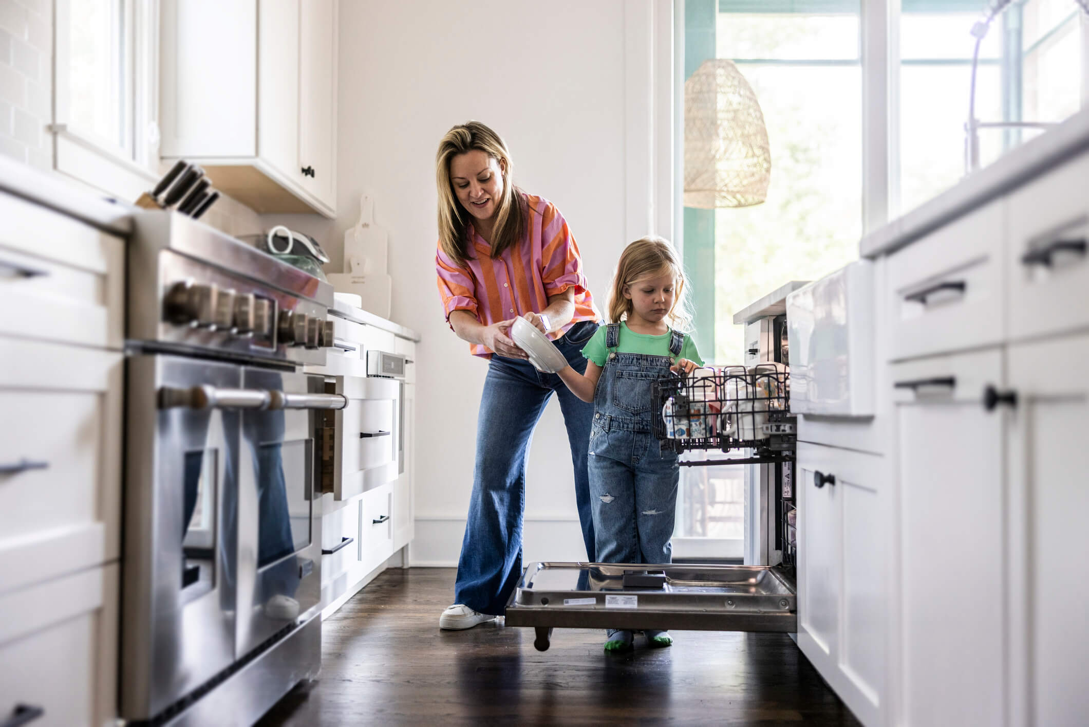 Woman doing dishes