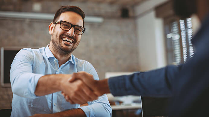 Men shaking hands