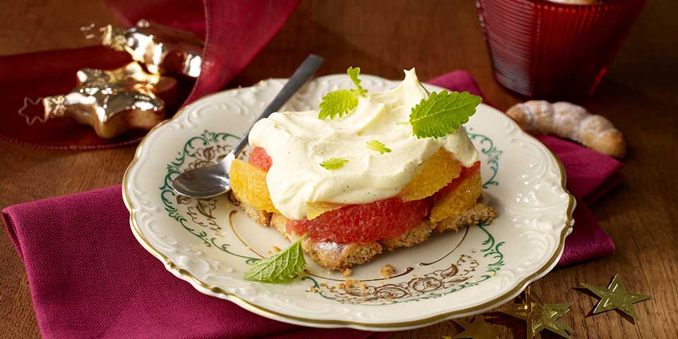 Vanillekipferl-Zitrusfrucht-Tiramisu