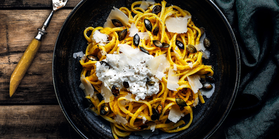 Pasta mit Ricotta-Kürbis Soße