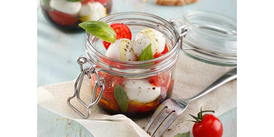 Caprese im Glas