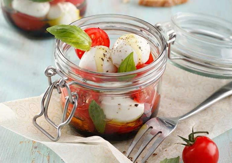 Caprese im Glas
