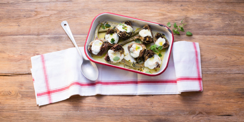 Mozzarella Artischocken al Forno