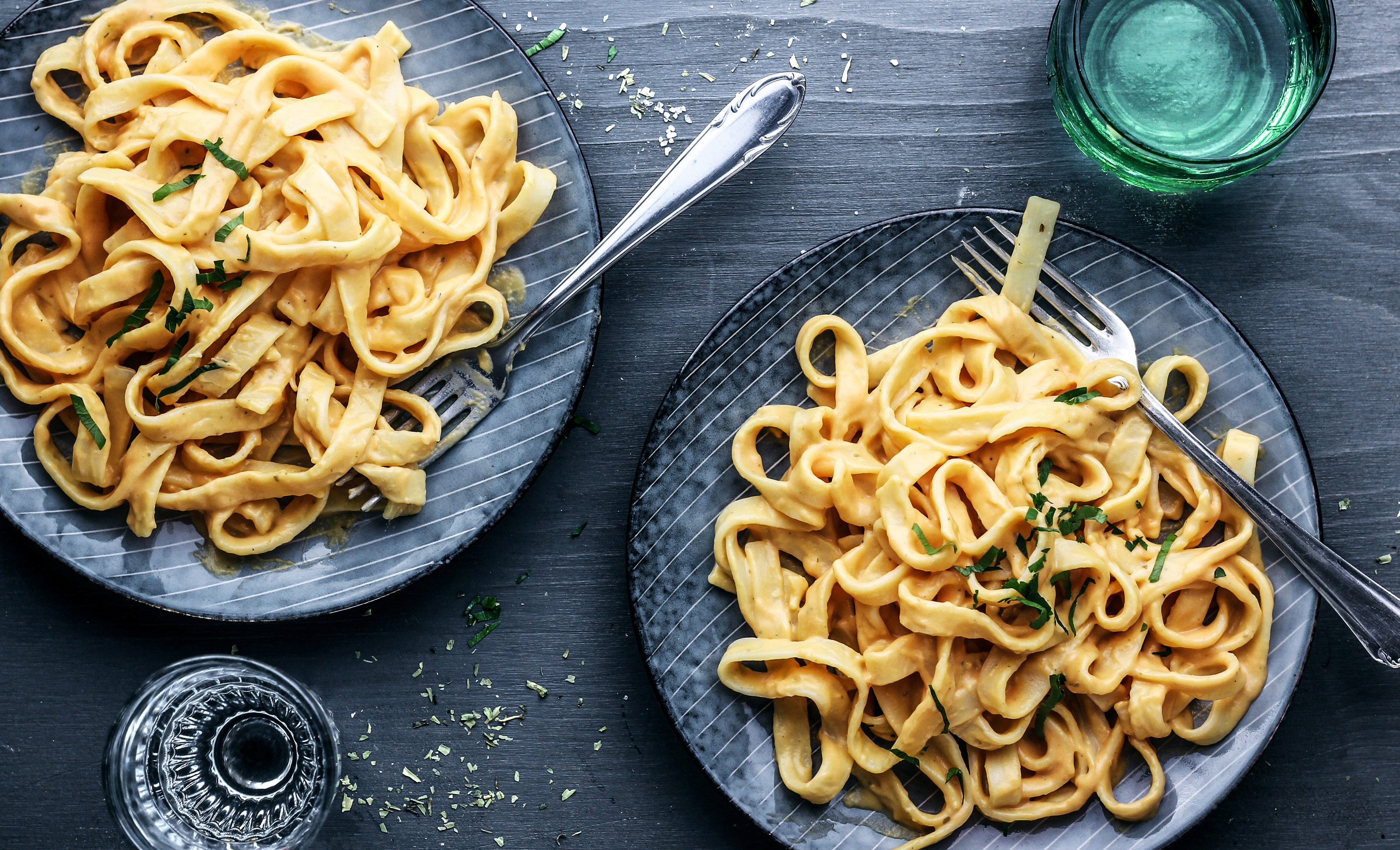 Tagliatelle in Cremiger Süßkartoffel- Mascarpone-Sauce