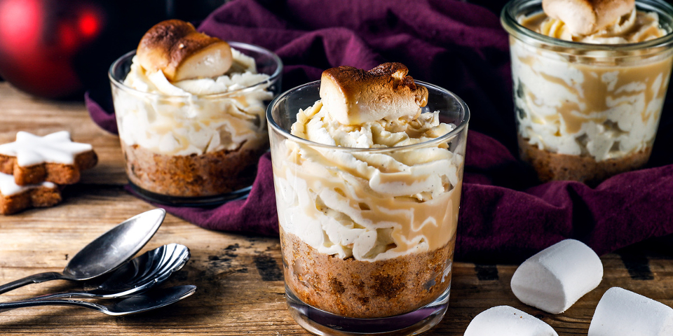 Zimtstern-Trifle mit Mascarpone-Creme