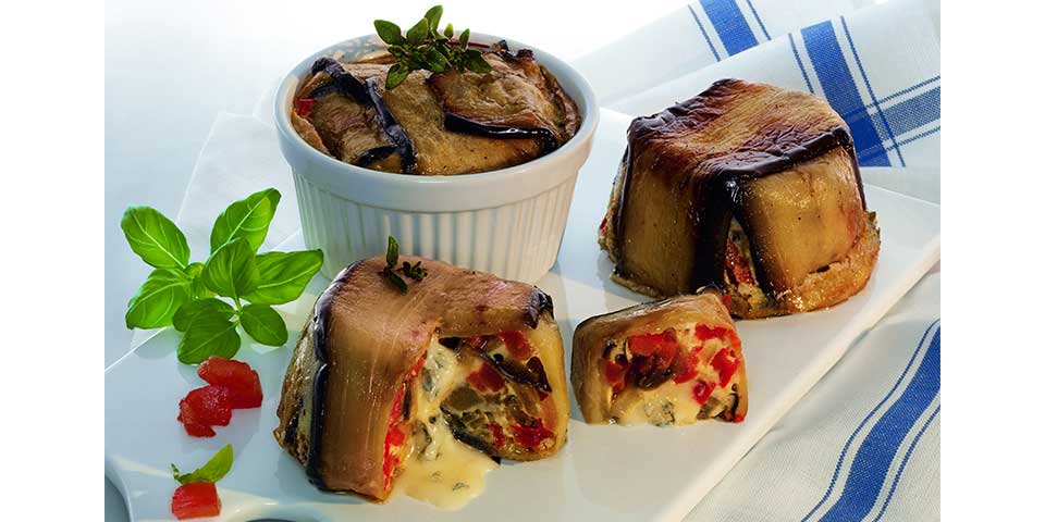 Gorgonzola Auberginen Törtchen