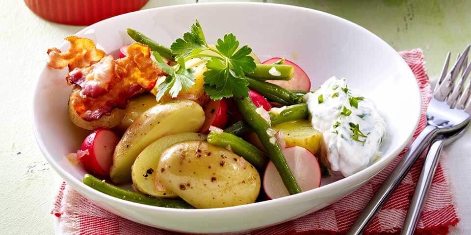Kartoffelsalat mit Galbani Ricotta-Creme